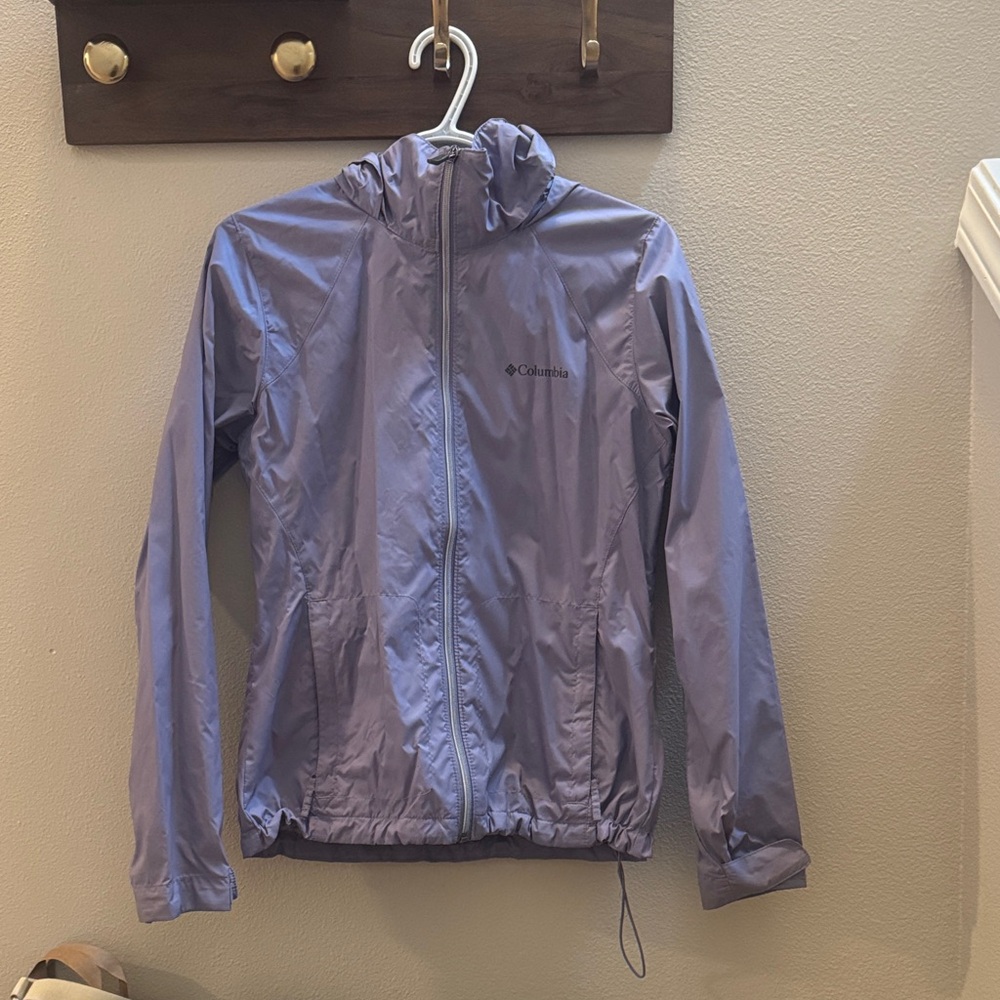 Columbia Lavender Hooded Rain Jacket